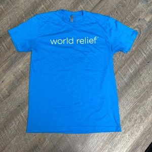 World Relief blue t-shirt